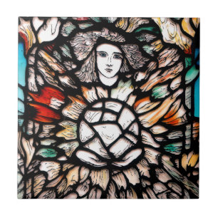 Meditatie in kleuren tegeltje