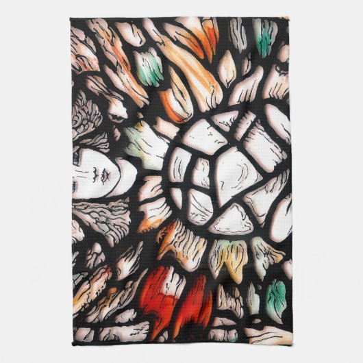 Meditatie in kleuren. theedoek (Verticaal)