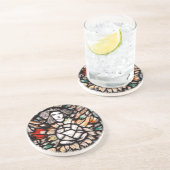 Meditatie in kleuren. zandsteen onderzetter (Zijkant)