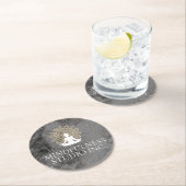 Meditatie-instructeur Gespikkelde marmer Ronde Kartonnen Onderzetter (Insitu)