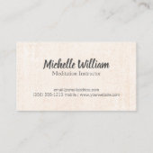 Meditatie-instructeur Gespikkelde marmer Visitekaartje (Achterkant)