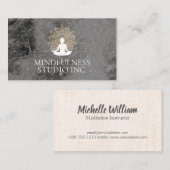 Meditatie-instructeur Gespikkelde marmer Visitekaartje (Voorkant / Achterkant)