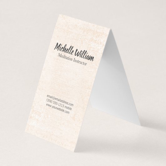 Meditatie-instructeur gespikkelde marmer visitekaartje (Achterkant)