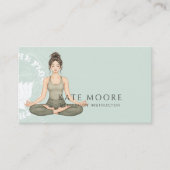 Meditatie-instructeur Sage Green Visitekaartje (Voorkant)