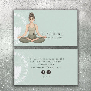 Meditatie-instructeur Sage Green Visitekaartje