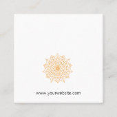 Meditatie-instructeur verfijnd natuurlijk ontwerp afsprakenkaartje (Achterkant)