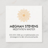 Meditatie-instructeur verfijnd natuurlijk ontwerp afsprakenkaartje (Voorkant)