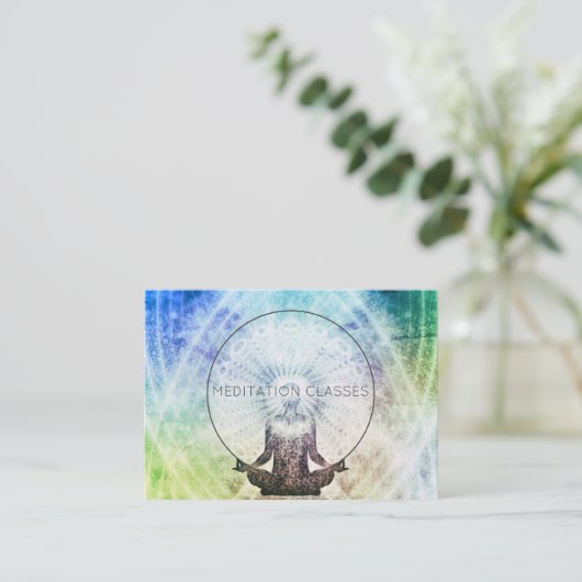 Meditatie-instructies Visitekaartje (Staand voorkant)