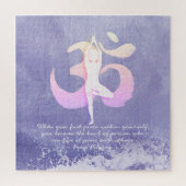 Meditatie Instructor Yoga Pose OM Quote Legpuzzel (Verticaal)