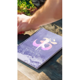 Meditatie Instructor Yoga Pose Om Sign Notitieboek