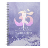 Meditatie Instructor Yoga Pose Om Sign Notitieboek (Voorkant)