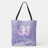 Meditatie Instructor Yoga Pose Om Sign Tote Bag (Achterkant)