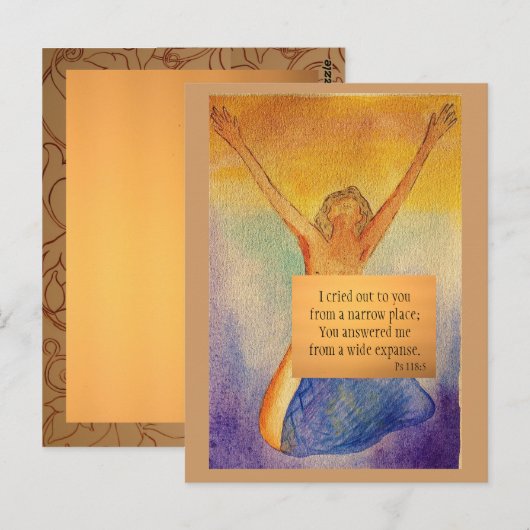 Meditatie Kaart over dankbaarheid (Voorkant / Achterkant)