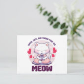 Meditatie kat - Kawaii kat Briefkaart (Staand voorkant)