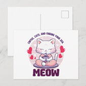 Meditatie kat - Kawaii kat Briefkaart (Voorkant / Achterkant)