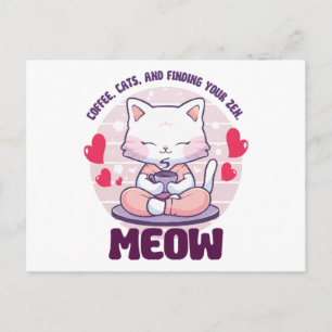 Meditatie kat  - Kawaii kat  Feestdagenkaart