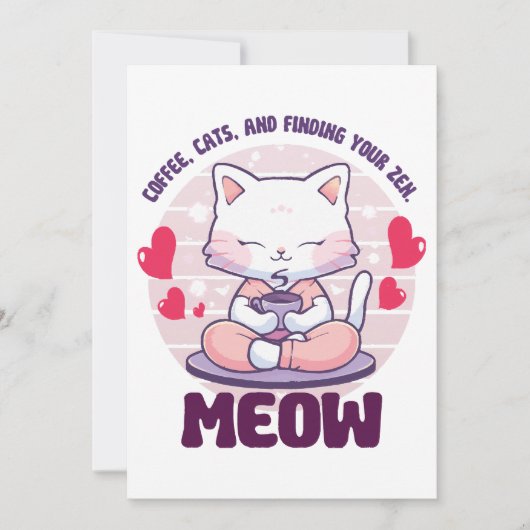 Meditatie kat - Kawaii kat Kaart (Voorkant)