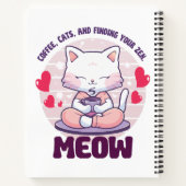 Meditatie kat - Kawaii kat Notitieboek (Achterkant)