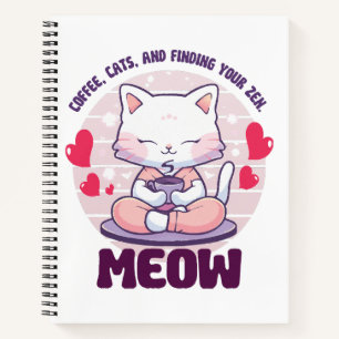 Meditatie kat - Kawaii kat Notitieboek