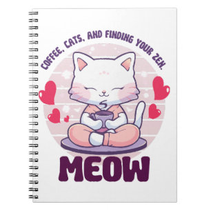 Meditatie kat - Kawaii kat Notitieboek