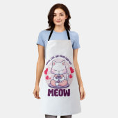 Meditatie kat - Kawaii kat Schort (Gedragen)