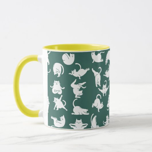 Meditatie Katten in Yoga Poses Two-Tone Coffee Mok (Links)