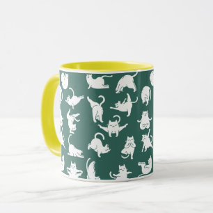 Meditatie Katten in Yoga Poses Two-Tone Coffee Mok