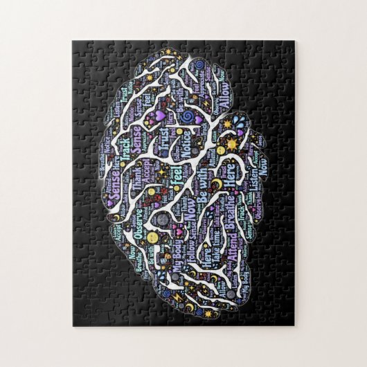 Meditatie Lichaam Inspirerend Woord Kunst Legpuzzel (Verticaal)