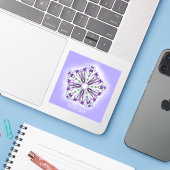 *~* Meditatie Licht Ster Mandala Vinyl Sticker (Laptop met iPhone)