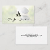 Meditatie Logo | Gestapelde stones in de gras Afsprakenkaartje (Voorkant / Achterkant)