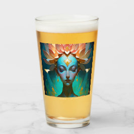 MEDITATIE LOTUS GODIN SPIRITUELE KUNST GLAS