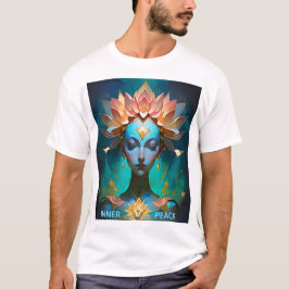 MEDITATIE LOTUS GODIN SPIRITUELE KUNST T-SHIRT
