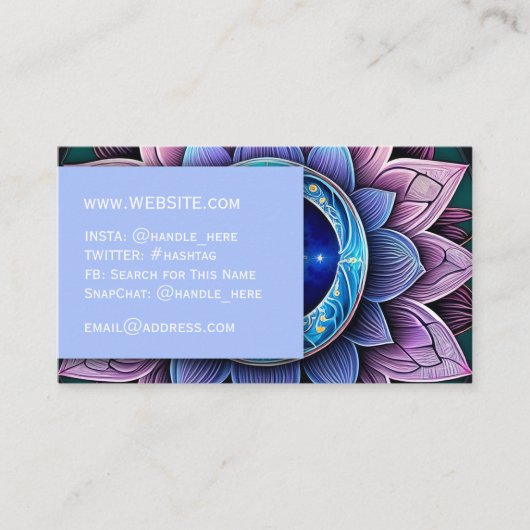 Meditatie Lotus Yoga Flow Professional Executive Visitekaartje (Voorkant)