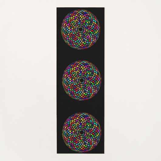 Meditatie Mandala kleurrijk Yogamat (Voorkant)