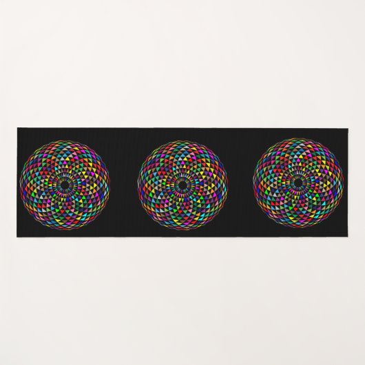 Meditatie Mandala kleurrijk Yogamat (Voorkant (horizontaal))