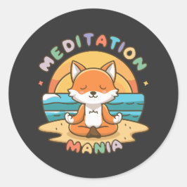 Meditatie manie ronde sticker