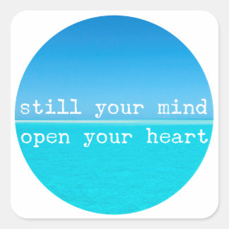 Meditatie Mantra, Stil Geest Open Hart Vierkante Sticker