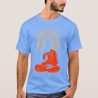 Meditatie meisje, geen haat, Boeddha mediteren T-shirt