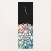 Meditatie Modern Mandala Roze Blauw Naam Yogamat (Voorkant)