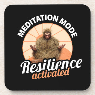 Meditatie Modus Bigfoot Weerbaarheid Geactiveerd Bier Onderzetter