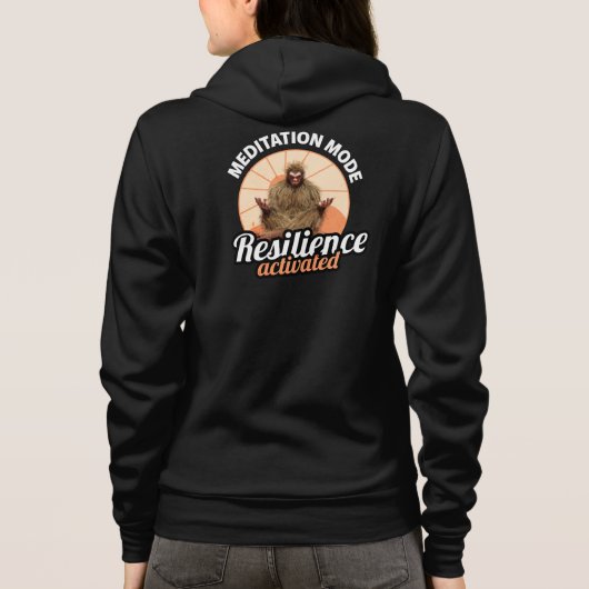 Meditatie Modus Bigfoot Weerbaarheid Geactiveerd Hoodie (Achterkant)