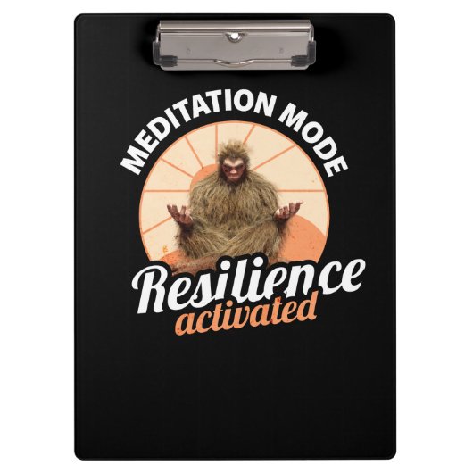 Meditatie Modus Bigfoot Weerbaarheid Geactiveerd Klembord (Voorkant)