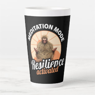 Meditatie Modus Bigfoot Weerbaarheid Geactiveerd Latte Mok
