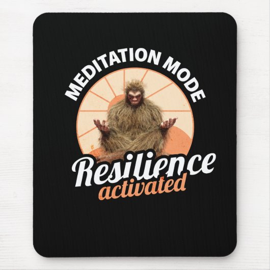 Meditatie Modus Bigfoot Weerbaarheid Geactiveerd Muismat (Voorkant)