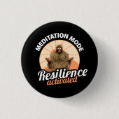 Meditatie Modus Bigfoot Weerbaarheid Geactiveerd Ronde Button 3,2 Cm (Voorkant)