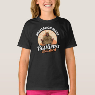 Meditatie Modus Bigfoot Weerbaarheid Geactiveerd T-shirt