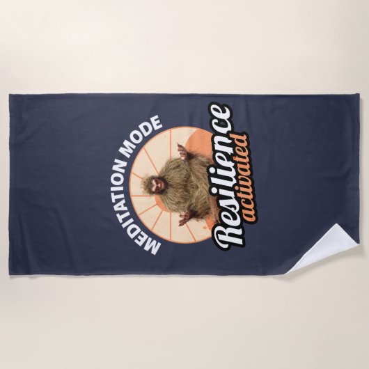 Meditatie modus: Veerkracht geactiveerd Bigfoot Strandlaken (Voorkant)