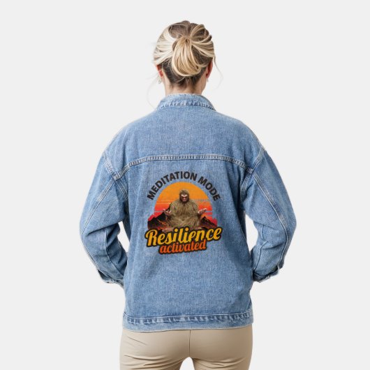 Meditatie Modus Weerbaarheid Geactiveerd Bigfoot K Denim Jacket (Model)