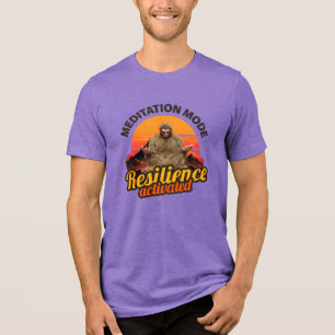 Meditatie Modus Weerbaarheid Geactiveerd Bigfoot K Tri-Blend Shirt
