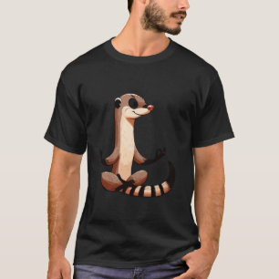 Meditatie Mongoose Yoga Pose Relaxing Animal T-shirt